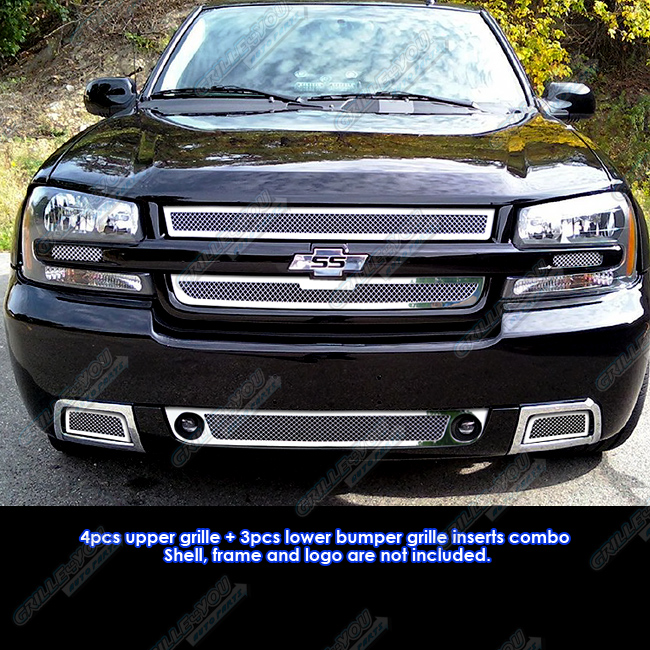 Fits 0609 Chevy Trailblazer SS Mesh Grille Combo Insert eBay