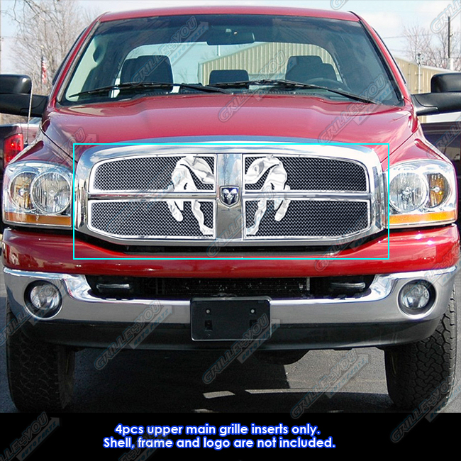 Fits 0608 Dodge Ram Symbolic Stainless Steel Mesh Grille Insert eBay