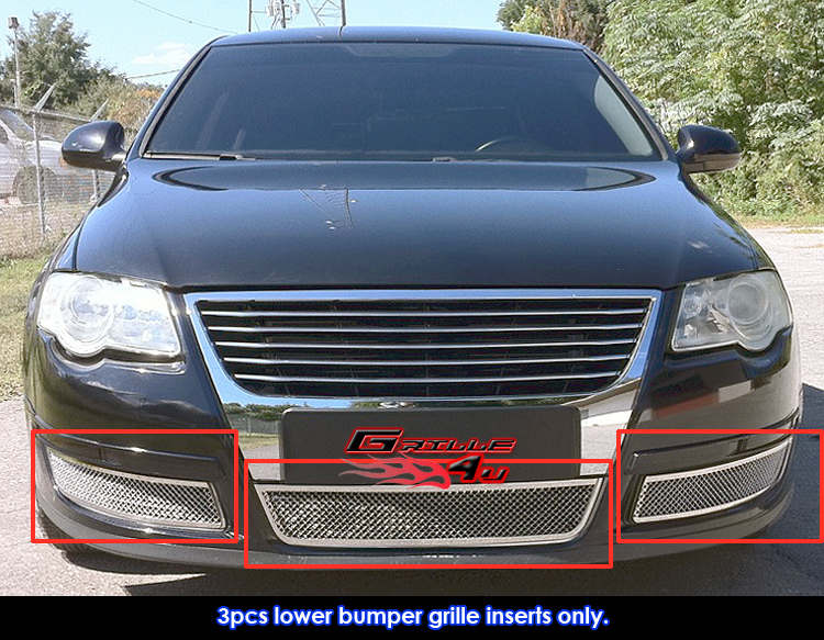 Fits 0607 VW Volkswagen Passat Bumper Stainless Mesh Grille eBay