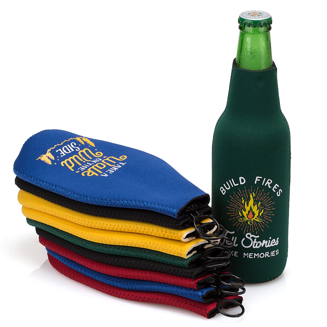 Avery Barn 10pc Neoprene Zipper Sleeve Insulated Beer Bottle Cover Sets