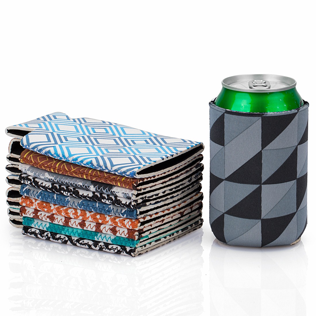 Avery Barn 10pc Neoprene Zipper Sleeve Insulated Beer Can Cover Sets eBay