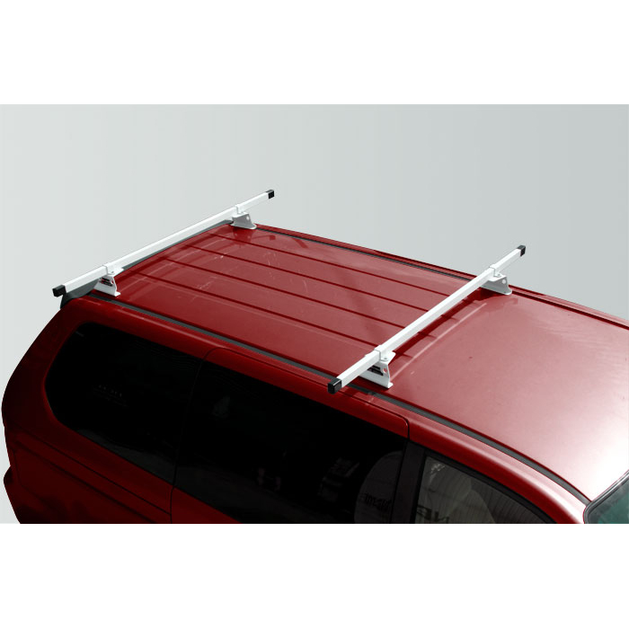 White Universal fitment, Steel M1000 ladder roof van rack w/ 50" Bars