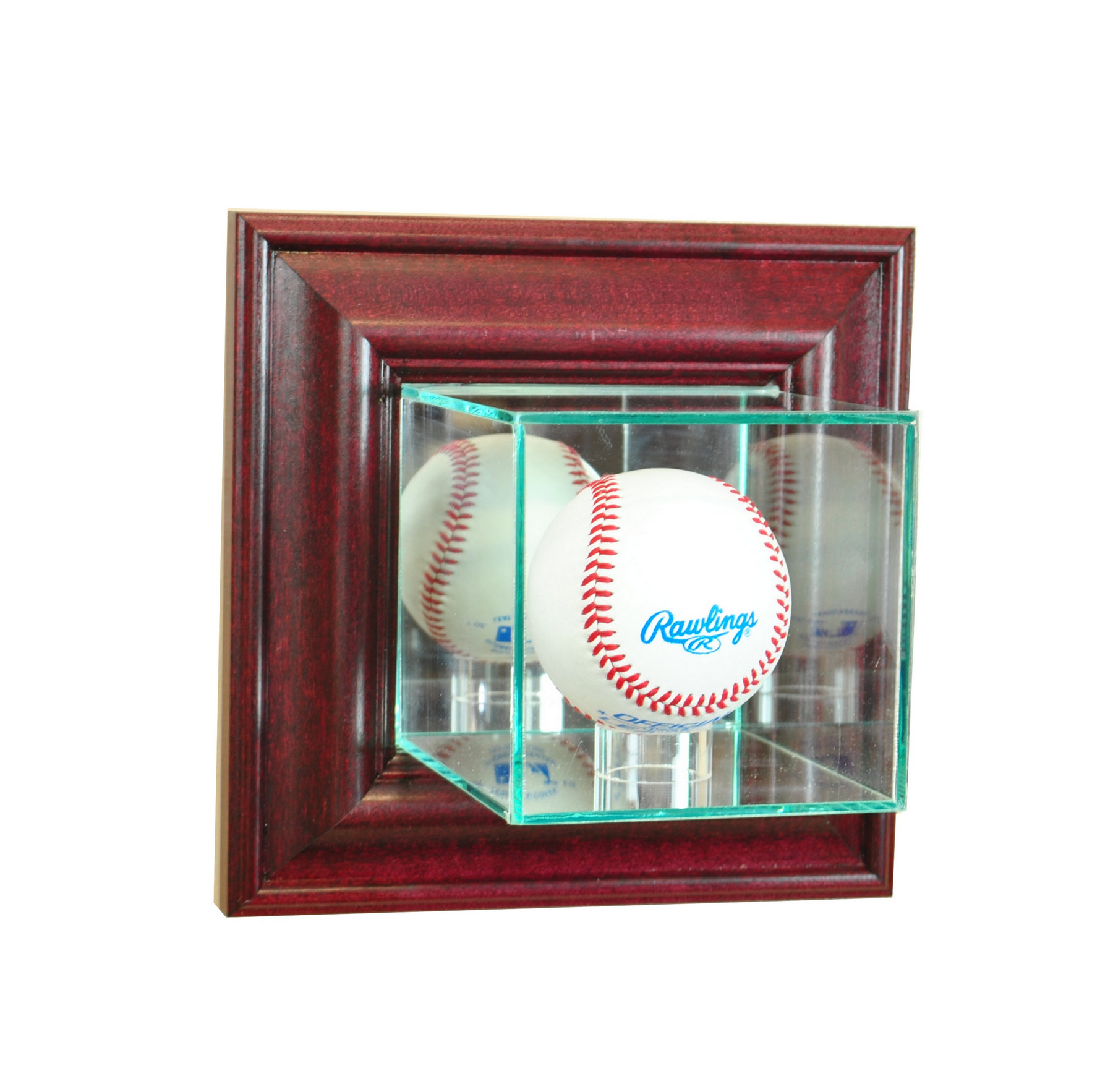 WALL MOUNT GLASS MLB BASEBALL DISPLAY CASE UV PROTECTION CHERRY eBay