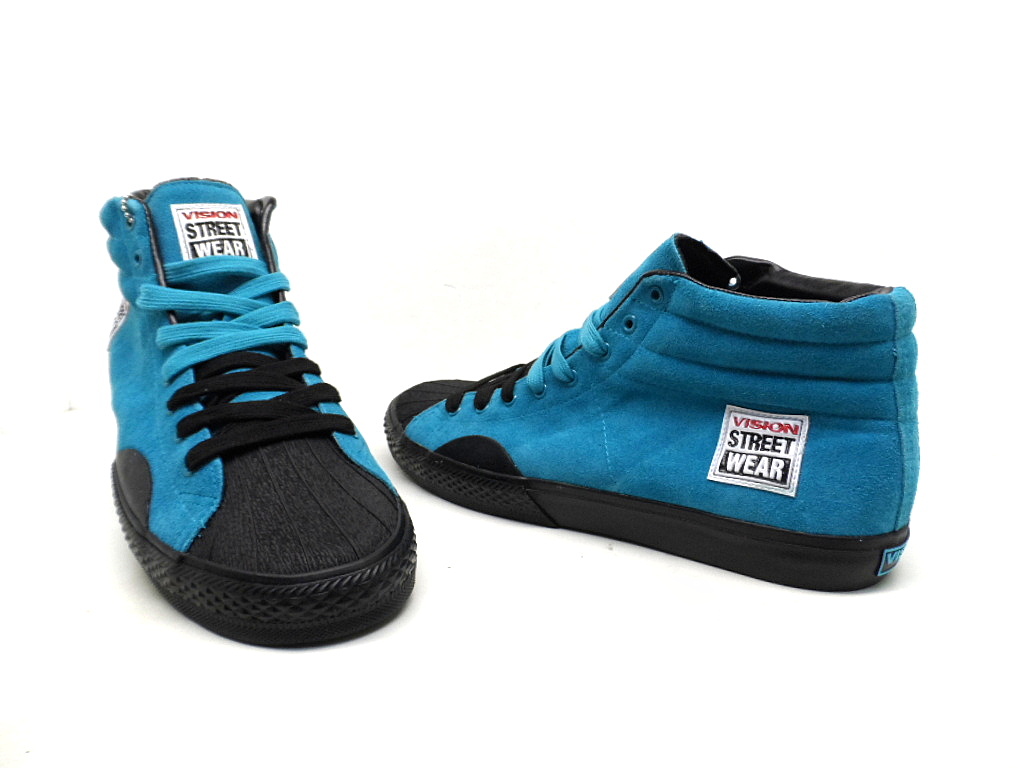 Vision Street Wear Men's Suede High Skateboard Sneaker Turquoise eBay