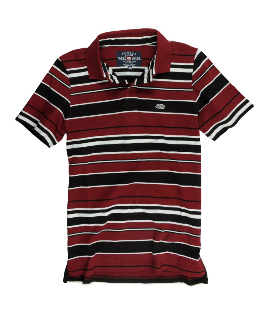 Ecko Unltd. Mens Multicolor Striped Rhino Rugby Polo Shirt eBay