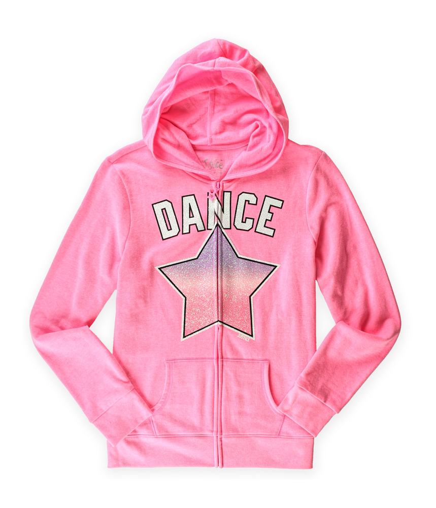 Justice Girls Glitter Sport Hoodie Sweatshirt Girls Apparel Free