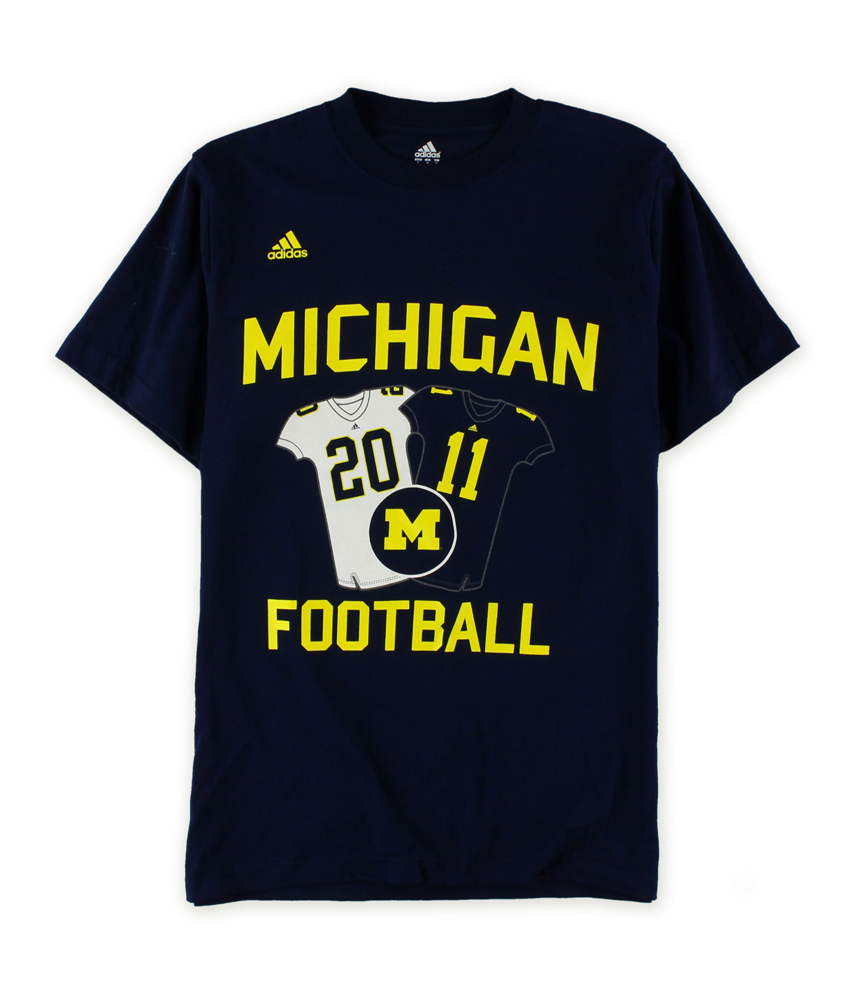 Adidas Mens Michigan Football Schedule Graphic TShirt blueyellow S eBay