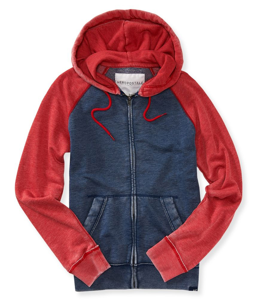 Aeropostale Mens Colorblock FZ Hoodie Sweatshirt eBay