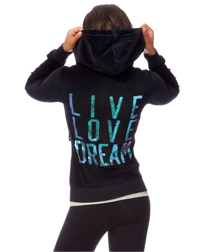 Aeropostale Womens Velour Full Zip Sleep Hoodie Sweatshirt eBay