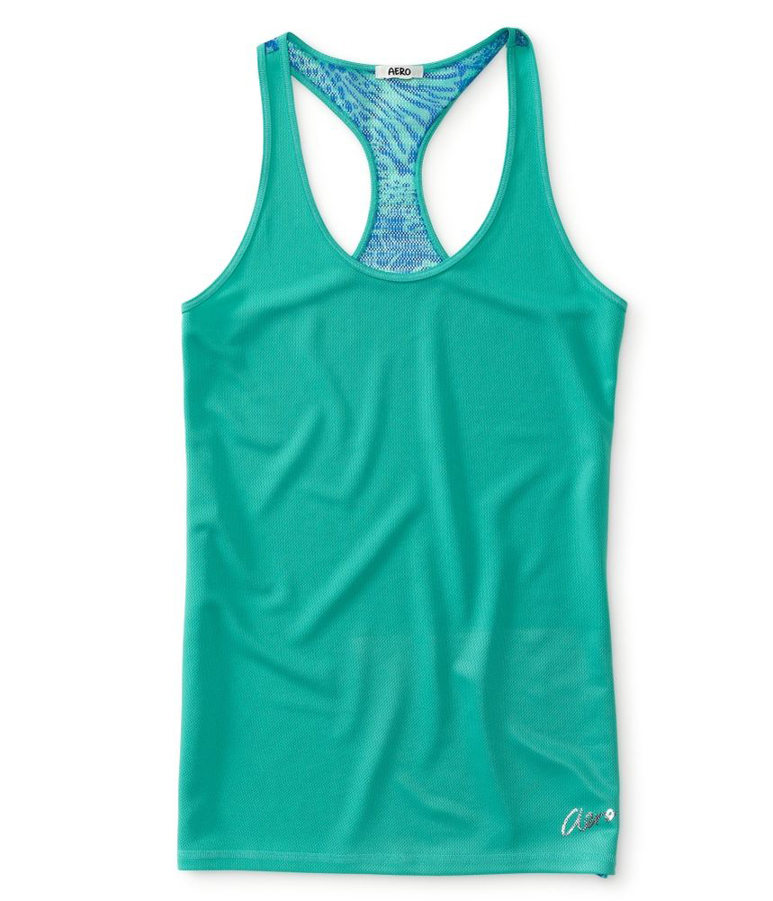 Aeropostale Womens Mesh Printed Graphic Sleep Tank Top eBay