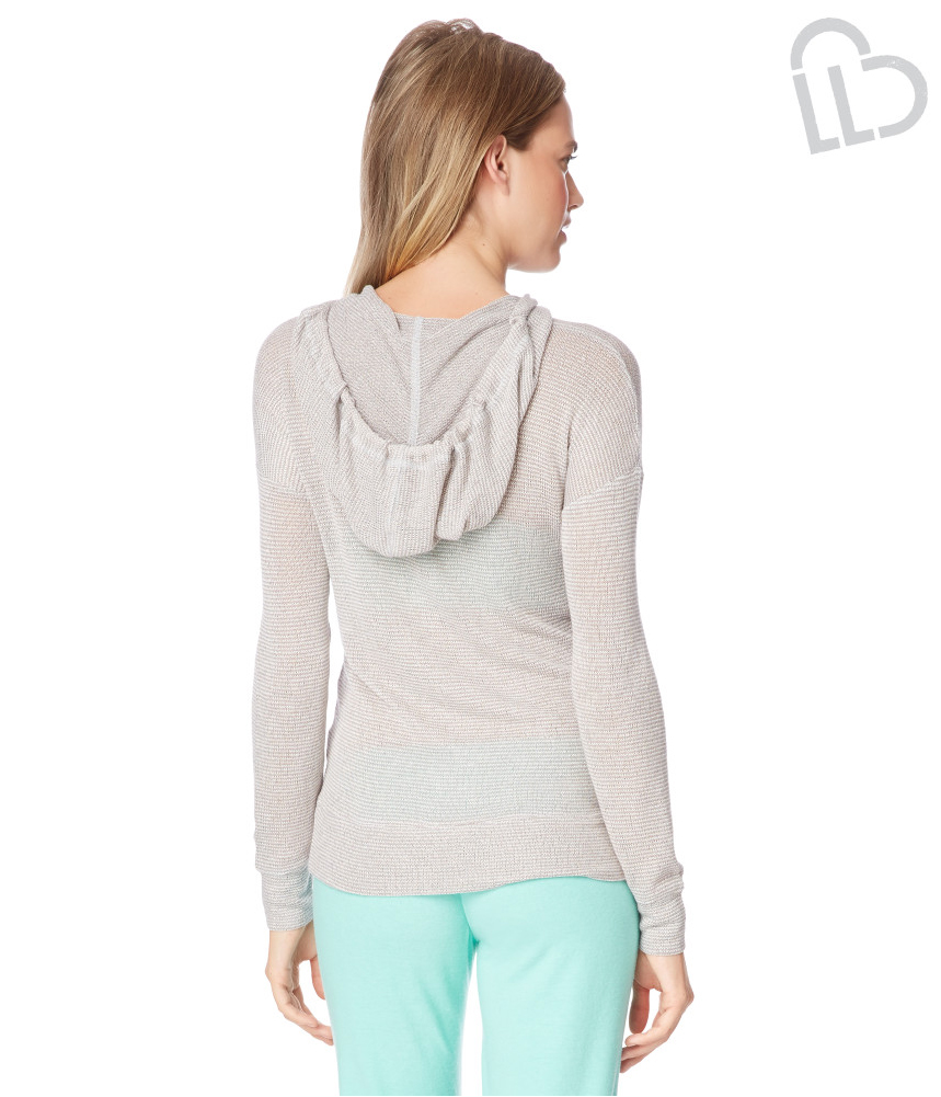 Aeropostale Womens Striped Knit Hoodie Sweatshirt eBay