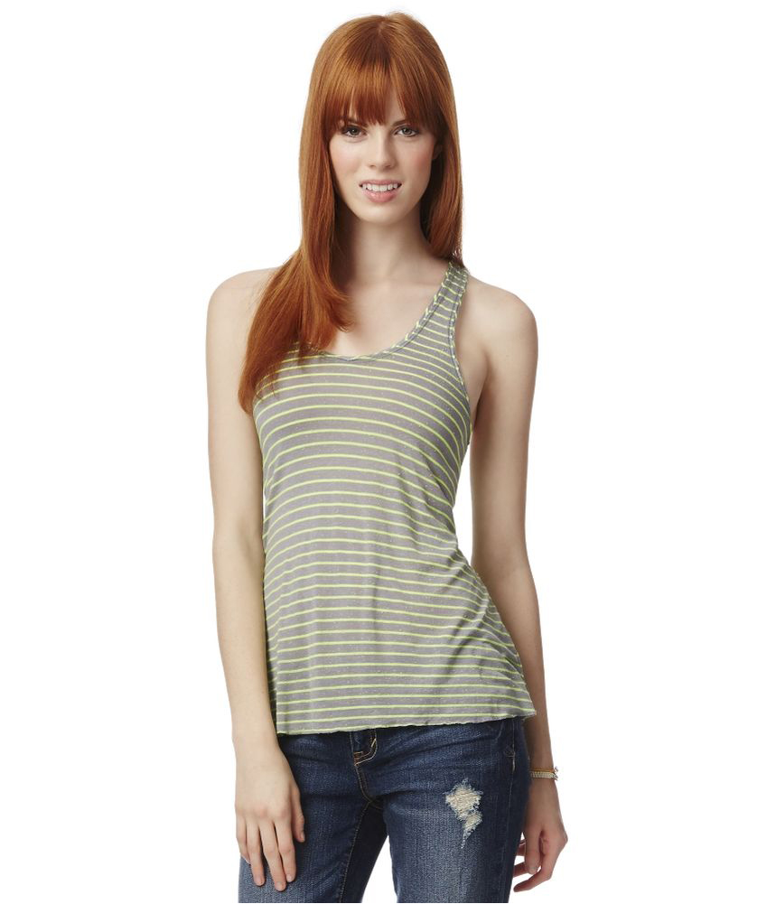 Aeropostale Womens Sheer striped Tank Top
