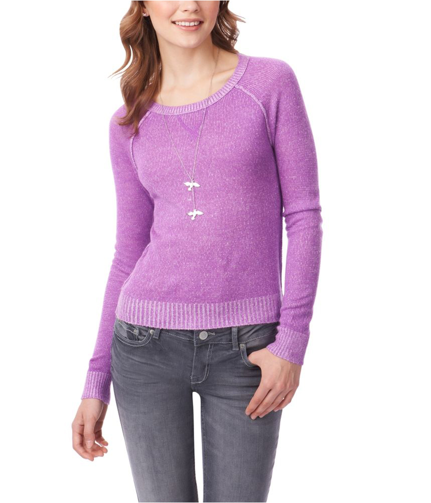 Aeropostale Womens Ls Raglan Crew Knit Sweater eBay