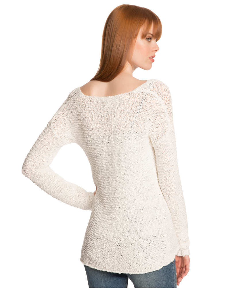 Aeropostale Womens Sheer HiLo Knit Sweater eBay