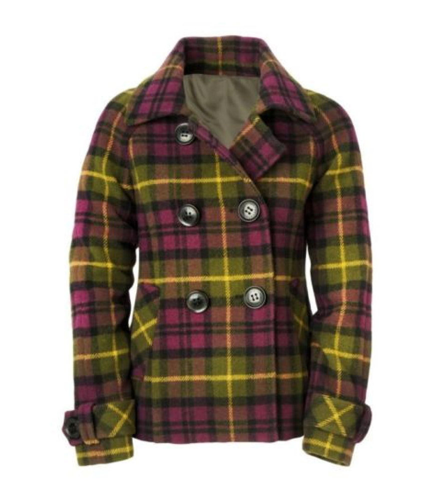Aeropostale Womens Plaid Pea Coat eBay