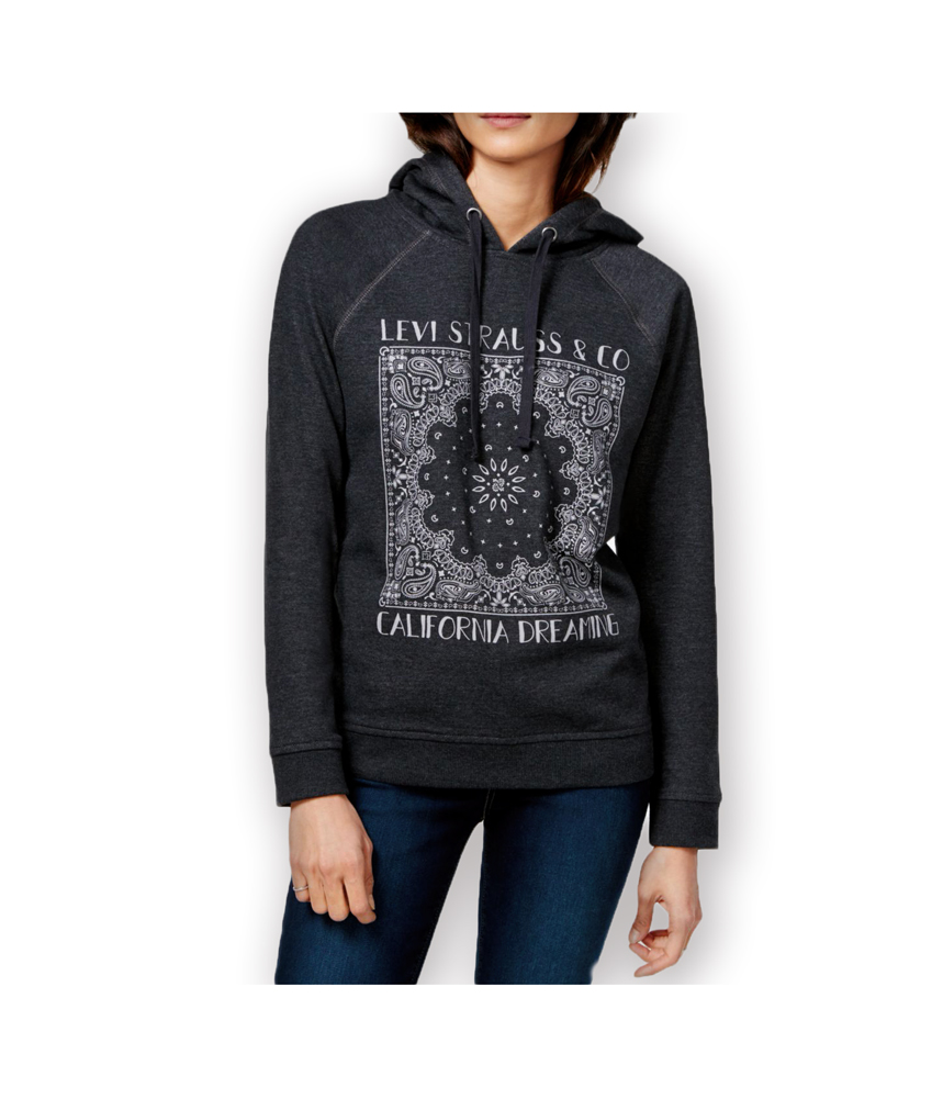 Levi's Womens LS Bandana Hoodie Sweatshirt Womens Apparel Free