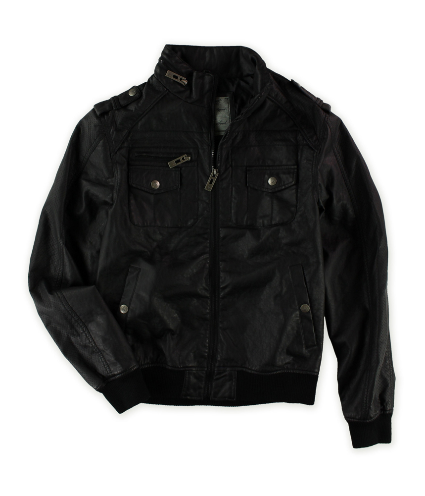 Brave Soul Luxe Mens Faux Leather Motorcycle Jacket eBay