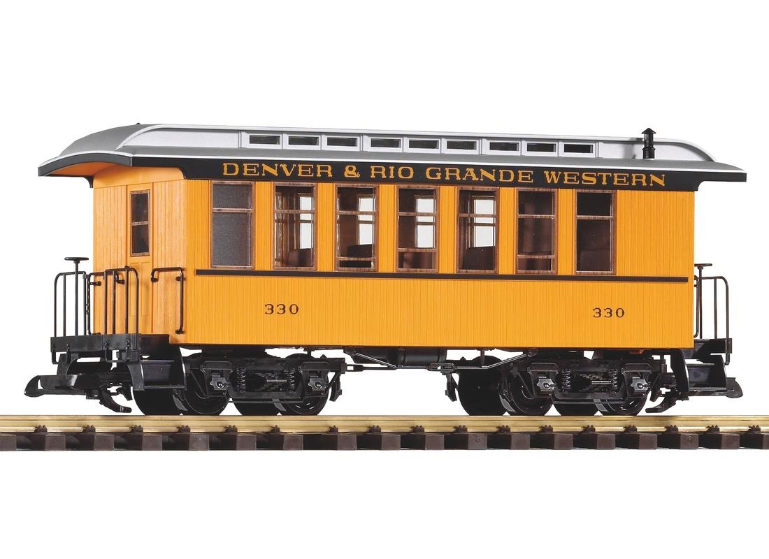 Piko G Scale Train D&RGW Wood Coach 330, Yellow 38630 eBay