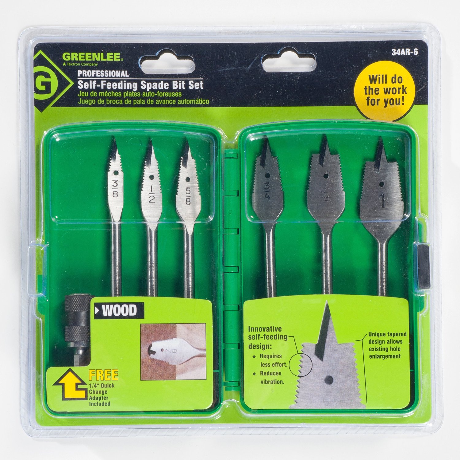 Greenlee 34AR6 SelfFeeding Spade Bit Kit, 6Piece eBay