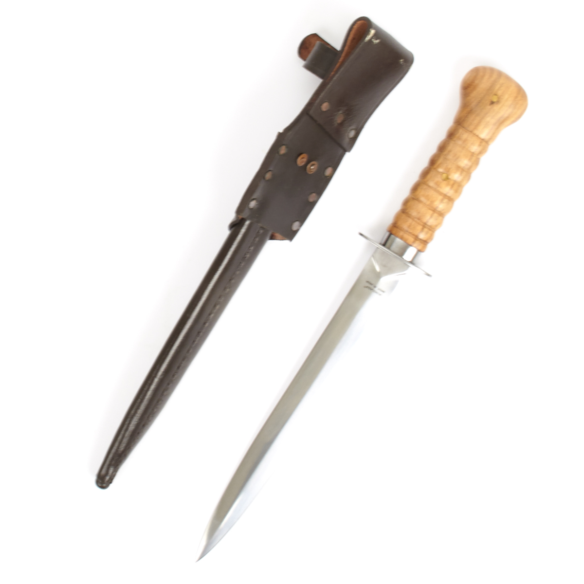 Dutch WWII Stormdolk Fighting Knife with Leather Scabbard eBay