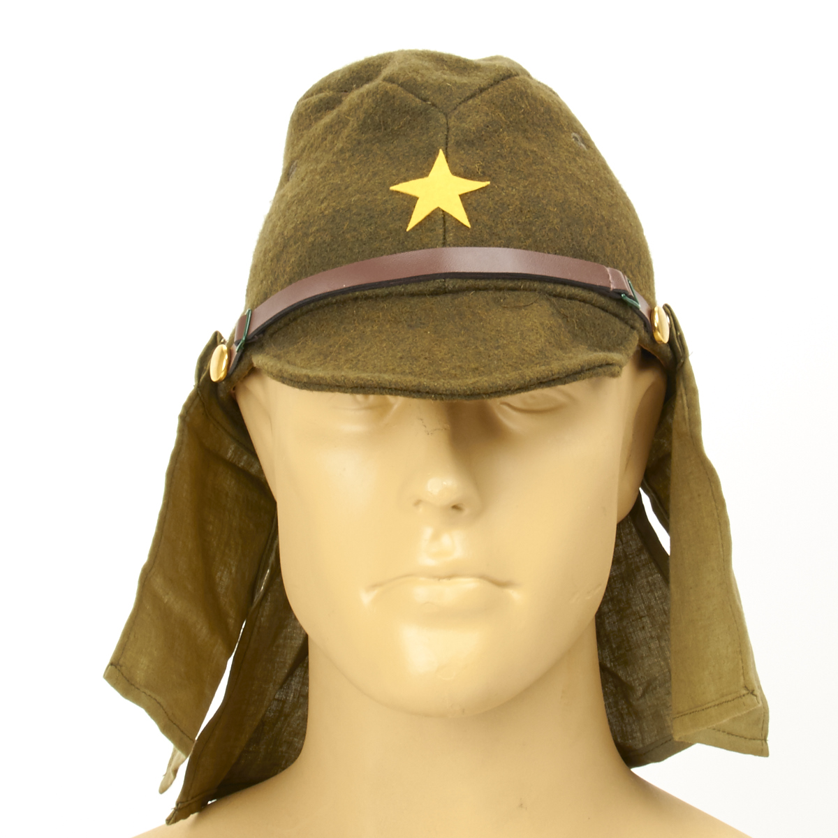 Japanese WWII Army EM/NCO Hat & Neck Flaps Size 7 1/4 eBay