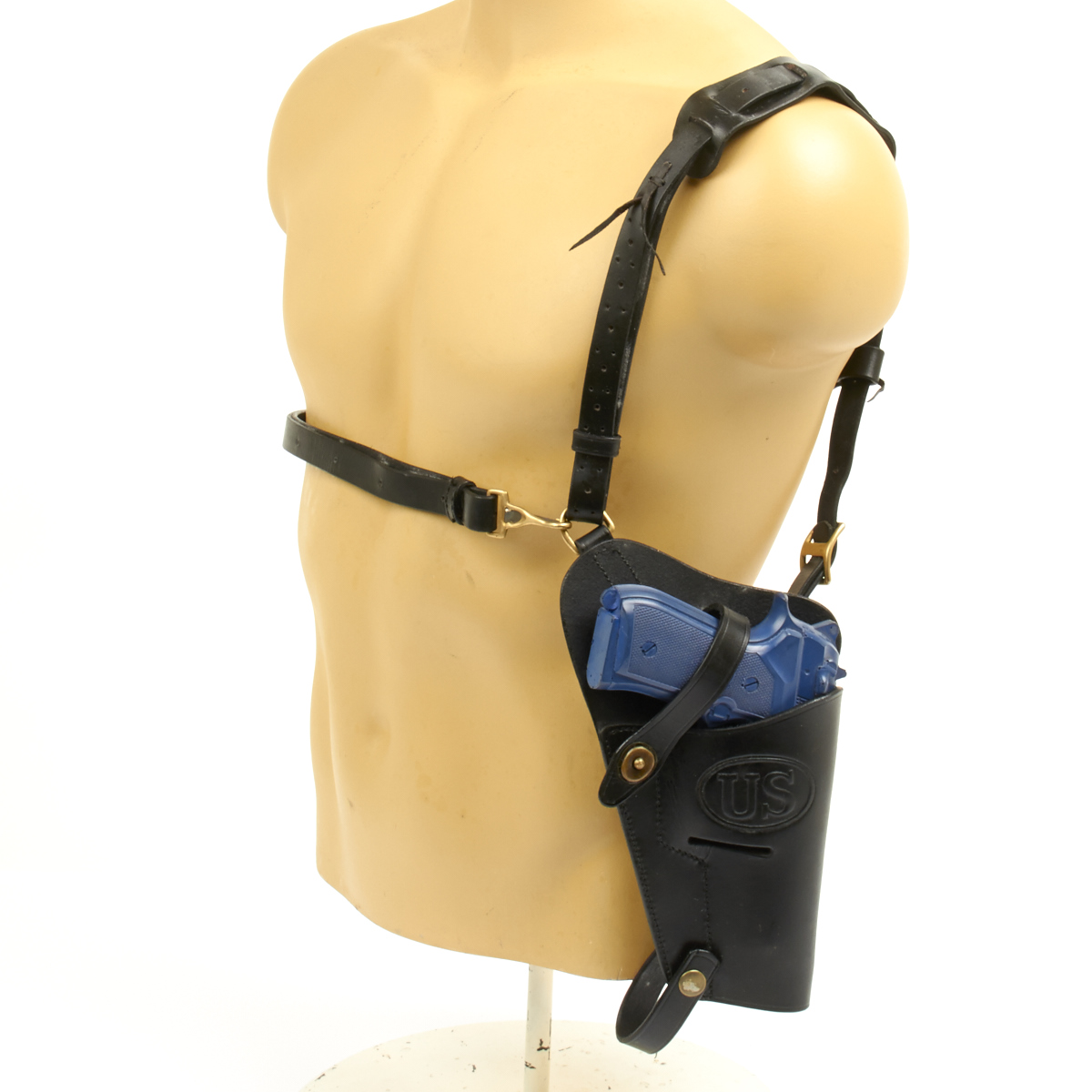 Beretta 92 Model Black Leather Shoulder Holster Embossed U.S. eBay