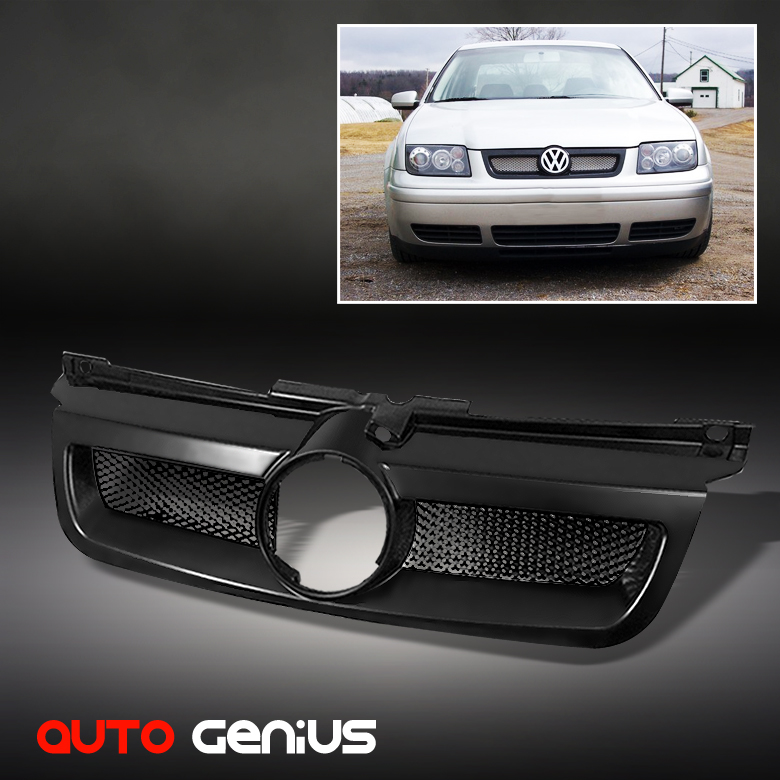 9905 VW JETTA BORA MK4 BLACK ABS FRONT HOOD RACING SPORT MESH GRILLE