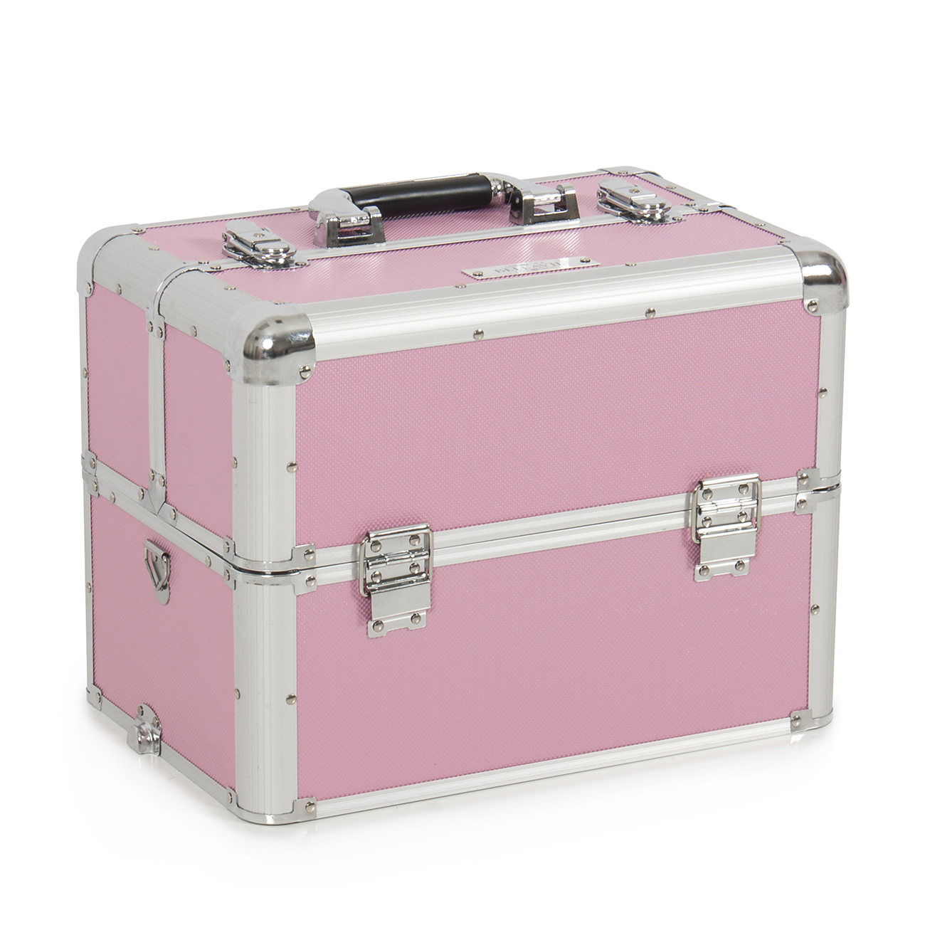 3 in 1 Aluminum Rolling Makeup Artist Cosmetic Train Case Lockable Box