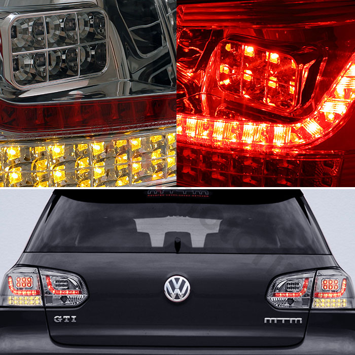 1013 Volkswagen Golf / GTI MK6 Euro Style LED Tail Lights Black 111