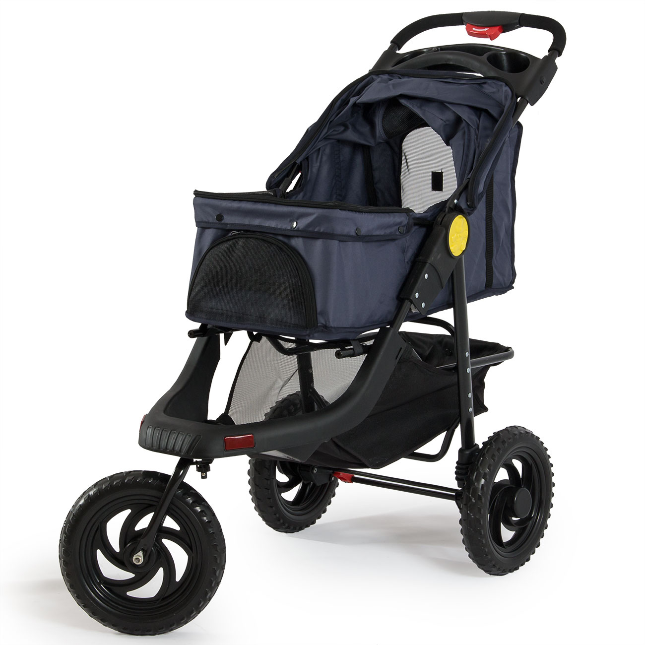 Deluxe Pet Stroller Carrier Dog Cat Folding Cart Wheel Puppy Gear