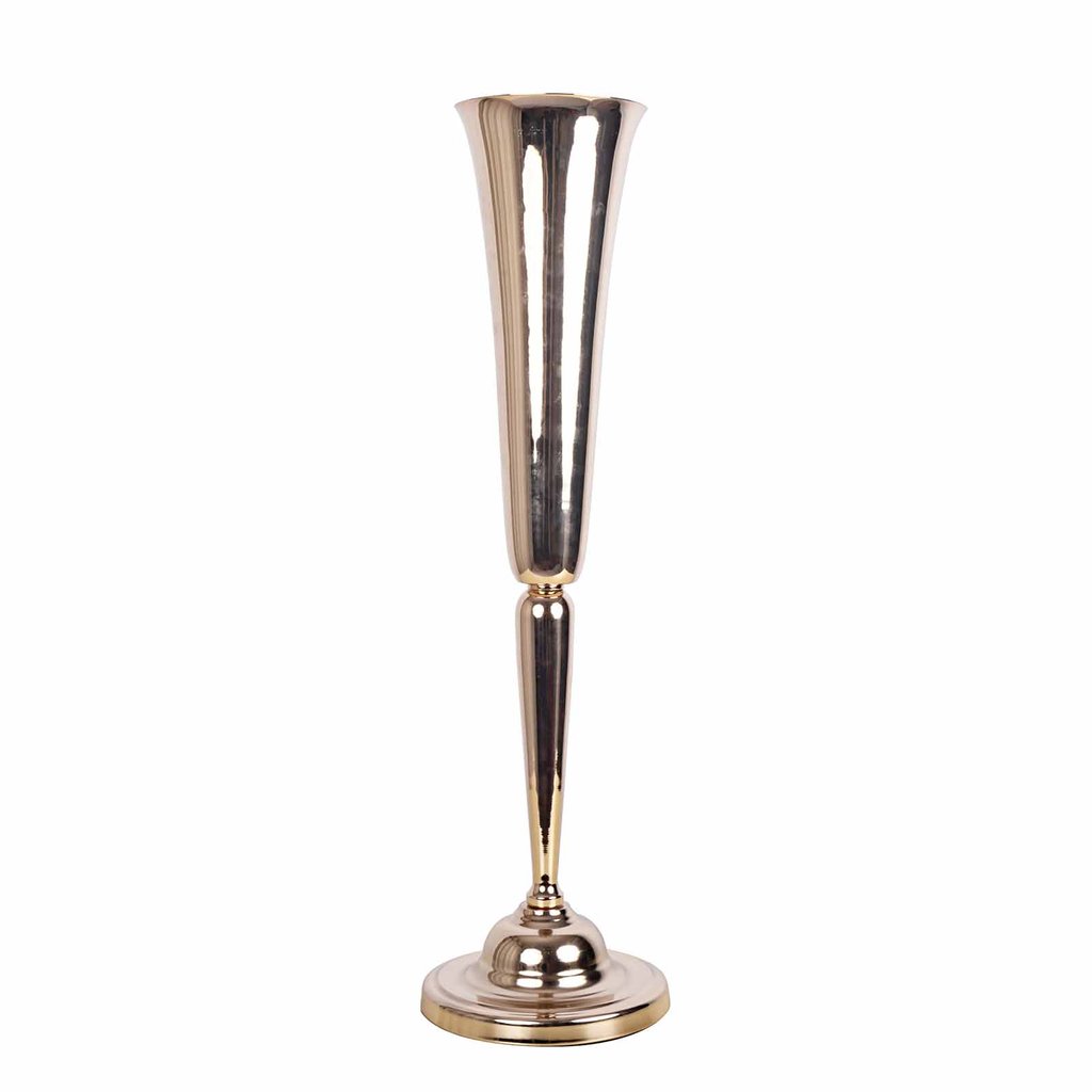2 pcs 29/" tall Metallic Trumpet Vases Candle Holders Wedding Centerpieces SALE