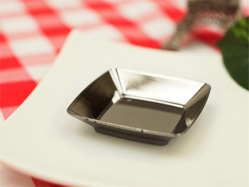 Hard Plastic SQUARE DESSERT Appetizer PLATES Wedding Party Disposable
