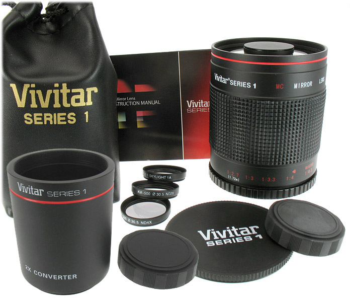 VIVITAR 500mm/1000mm f/8.0 Mirror Lens with 2x DOUBLER for Nikon dSLR