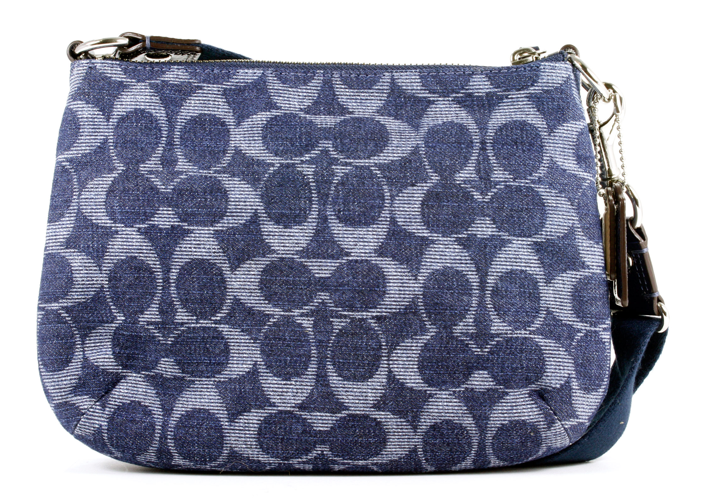 Coach Poppy Denim Signature Swingpack Indigo Blue Crossbody Bag New eBay