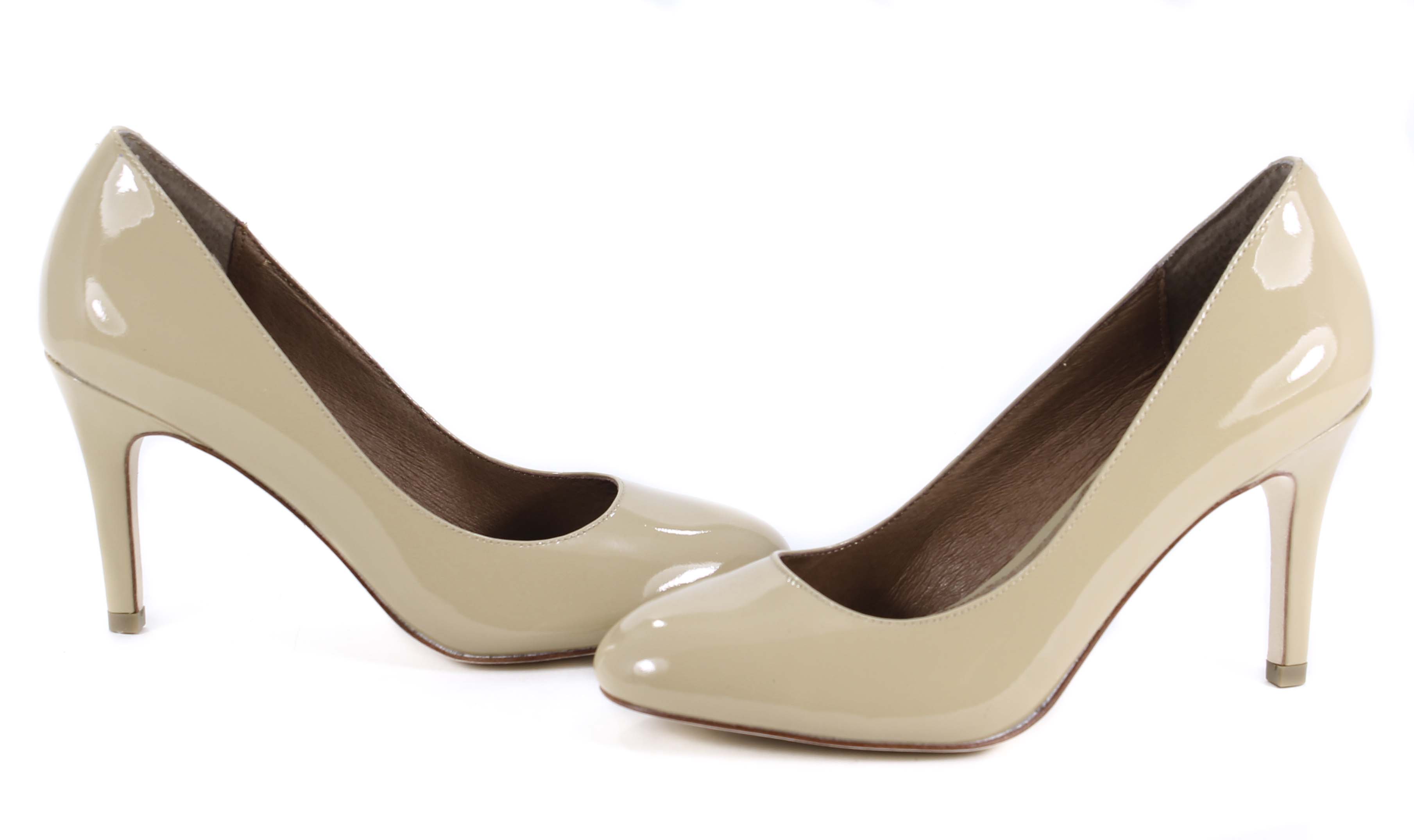 beige patent shoes