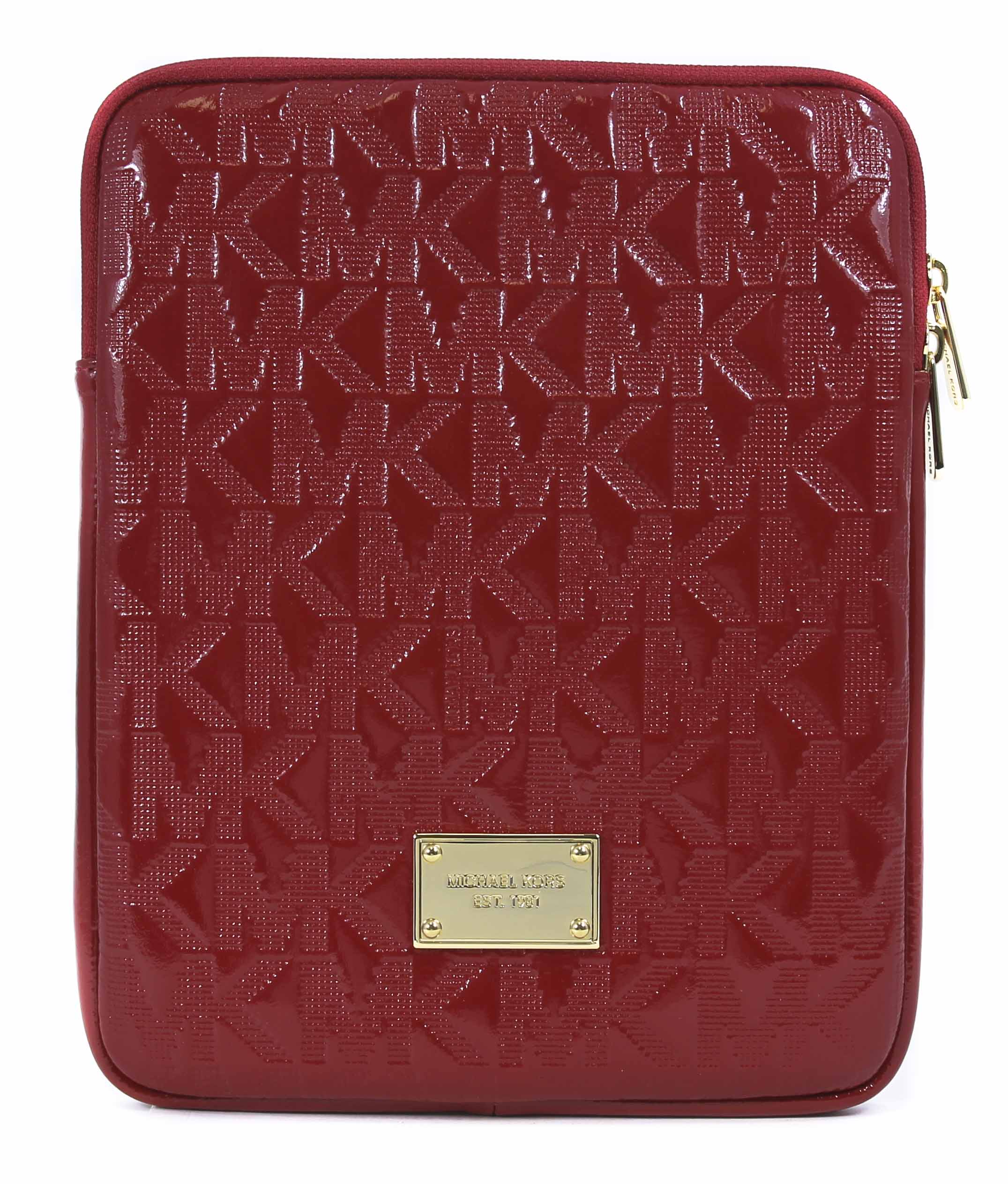 Michael Kors Signature Electronics Leather Tablet Case Red New eBay