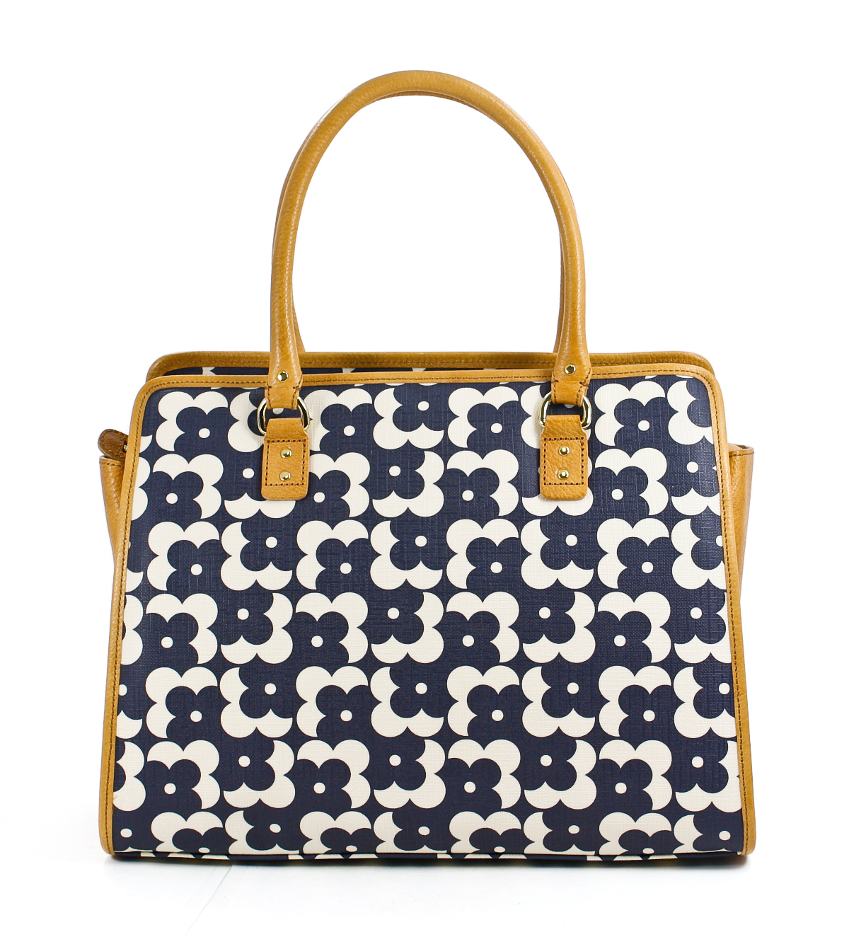 orla kiely shadow dot print textured vinyl flower ella satchel bag navy new ebay orla kiely shadow dot print textured vinyl flower ella satchel bag navy new ebay