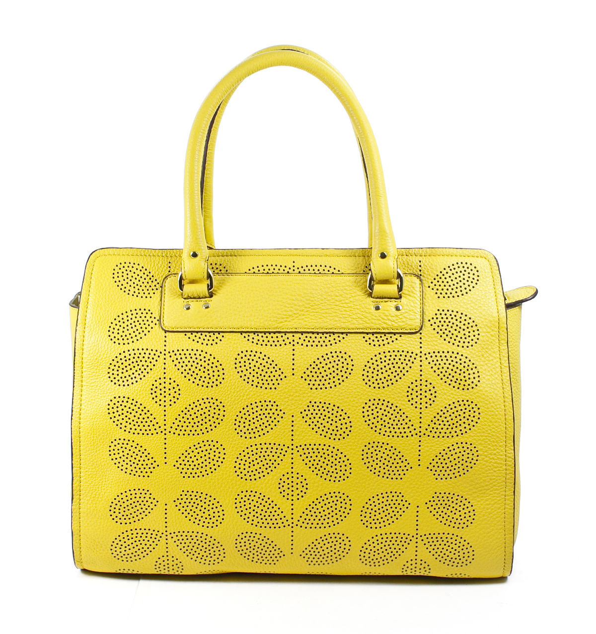 Orla Kiely Ella Bag Sixties Stem Punched Leather Dandelion Satchel Handbag New eBay