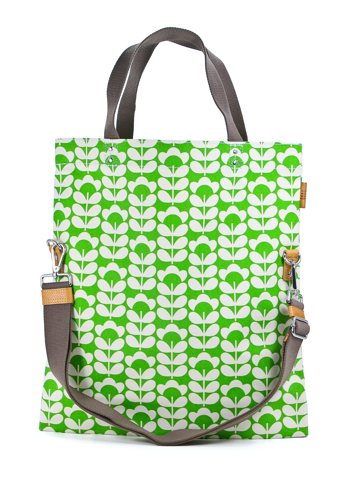 Orla Kiely Matt Laminated Sweetpea Print Book Bag Shopper Apple Green New eBay