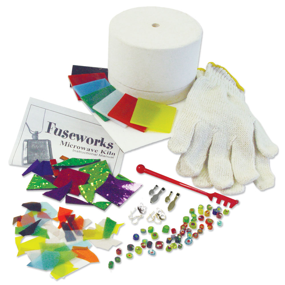 Fuseworks Beginners' Glass Fusing Kit, with Microwavable Kiln and