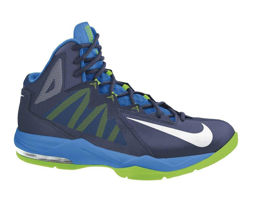 Nike Air Max Stutter Step 2 Mens Basketball Shoes Blue Green 653455-400 NIKE AIR MAX STUTTER STEP 2 BLUE ELECTRIC GREEN NAVY 653455  main image 3
