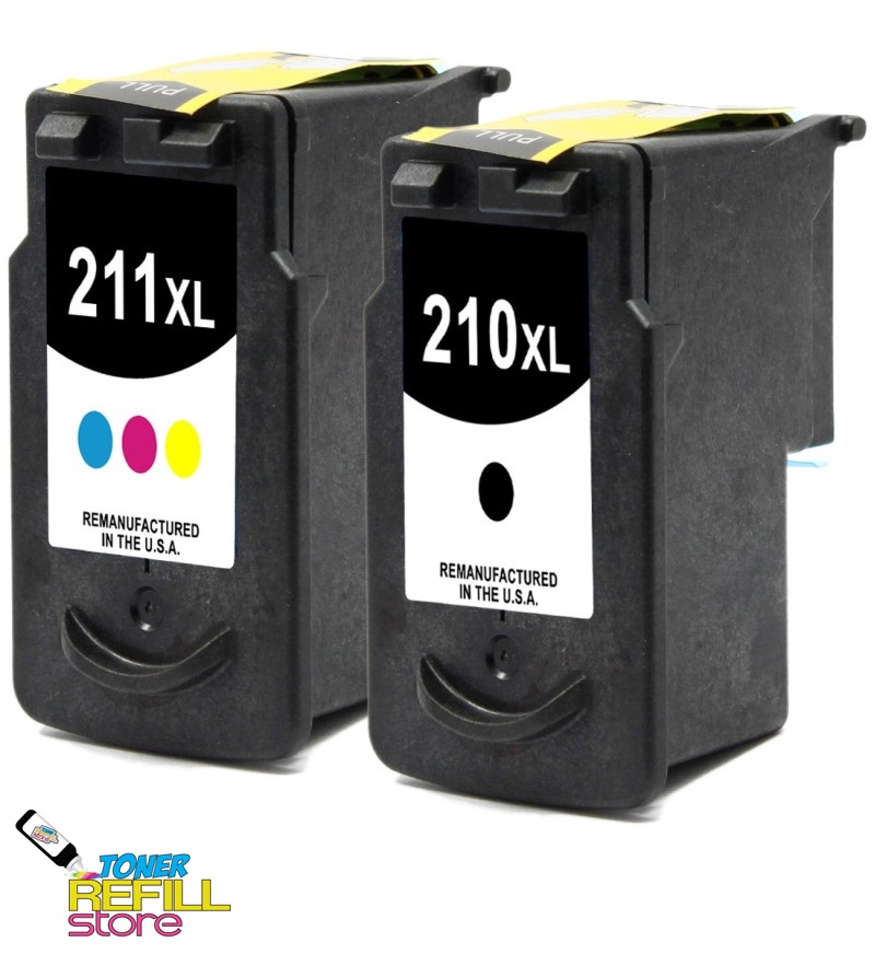2 Pack New Ink Cartridge for Canon PG210XL CL211XL (1 Blk 1 Clr
