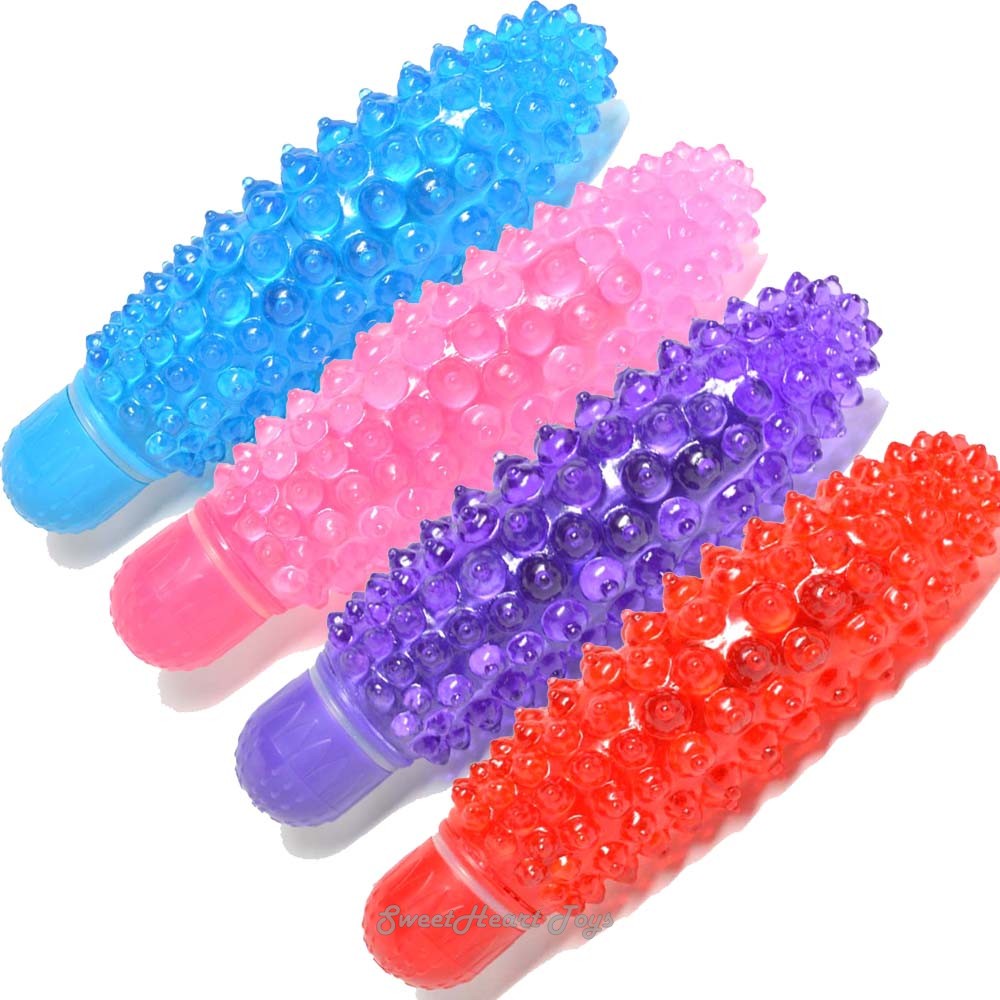 Multispeed WATERPROOF Vibrating Jelly Dildo Bumps Vibrator 7 Inch Dong