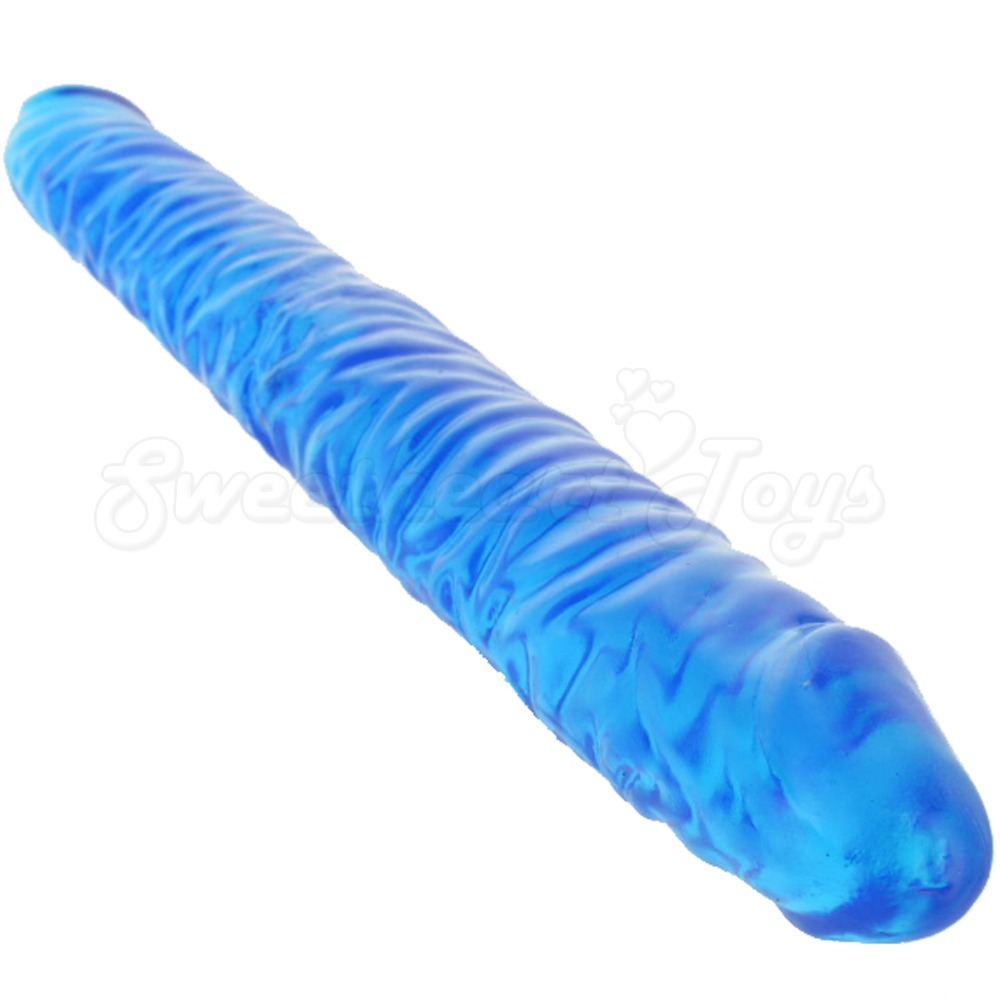 Jelly-Double-Dong-Dildo-Penis-Tip-15-Inch-Waterproof-Butt-Plug-Cock-Sex-Toy-New