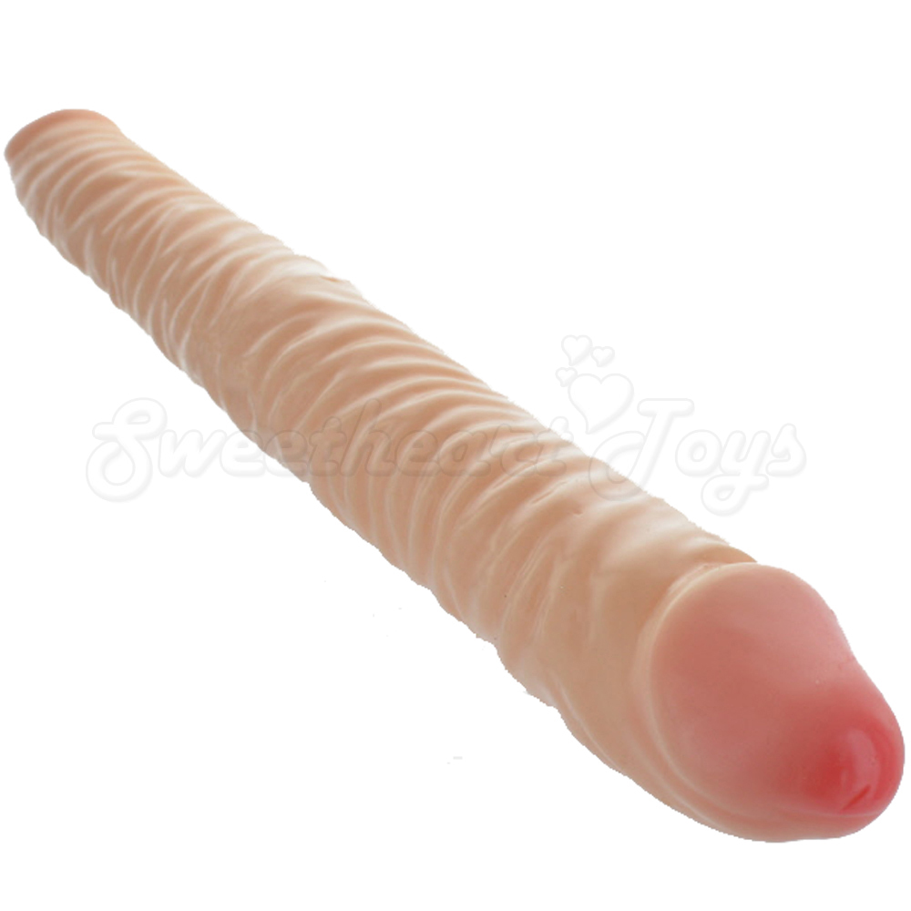 Jelly-Double-Dong-Dildo-Penis-Tip-15-Inch-Waterproof-Butt-Plug-Cock-Sex-Toy-New