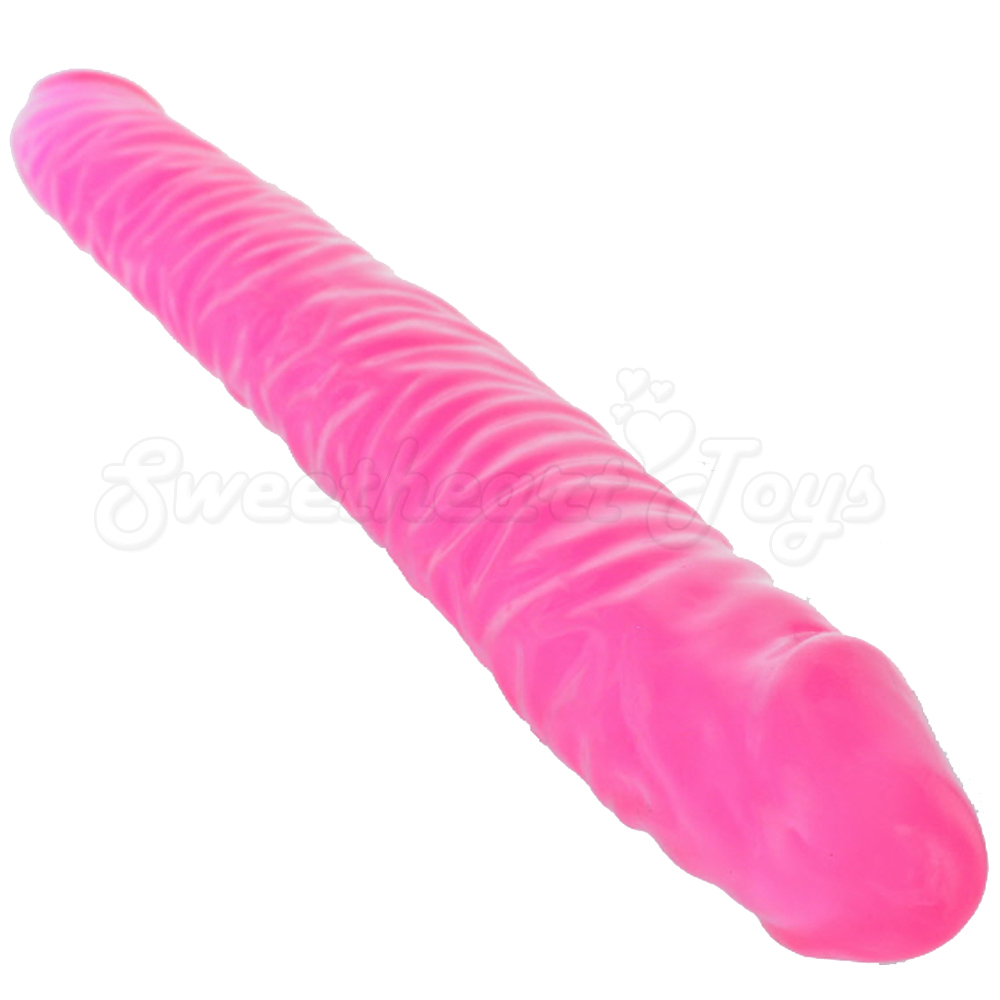 Jelly-Double-Dong-Dildo-Penis-Tip-15-Inch-Waterproof-Butt-Plug-Cock-Sex-Toy-New