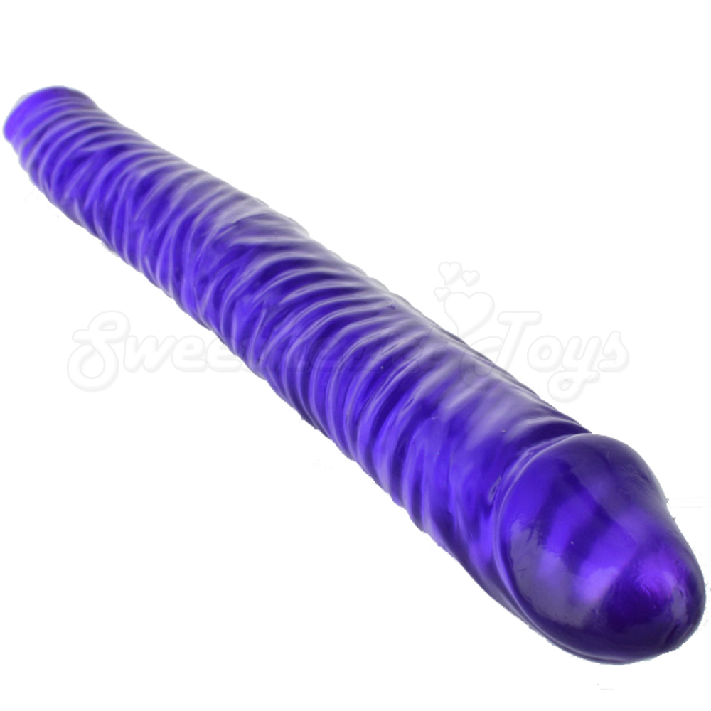 Jelly-Double-Dong-Dildo-Penis-Tip-15-Inch-Waterproof-Butt-Plug-Cock-Sex-Toy-New