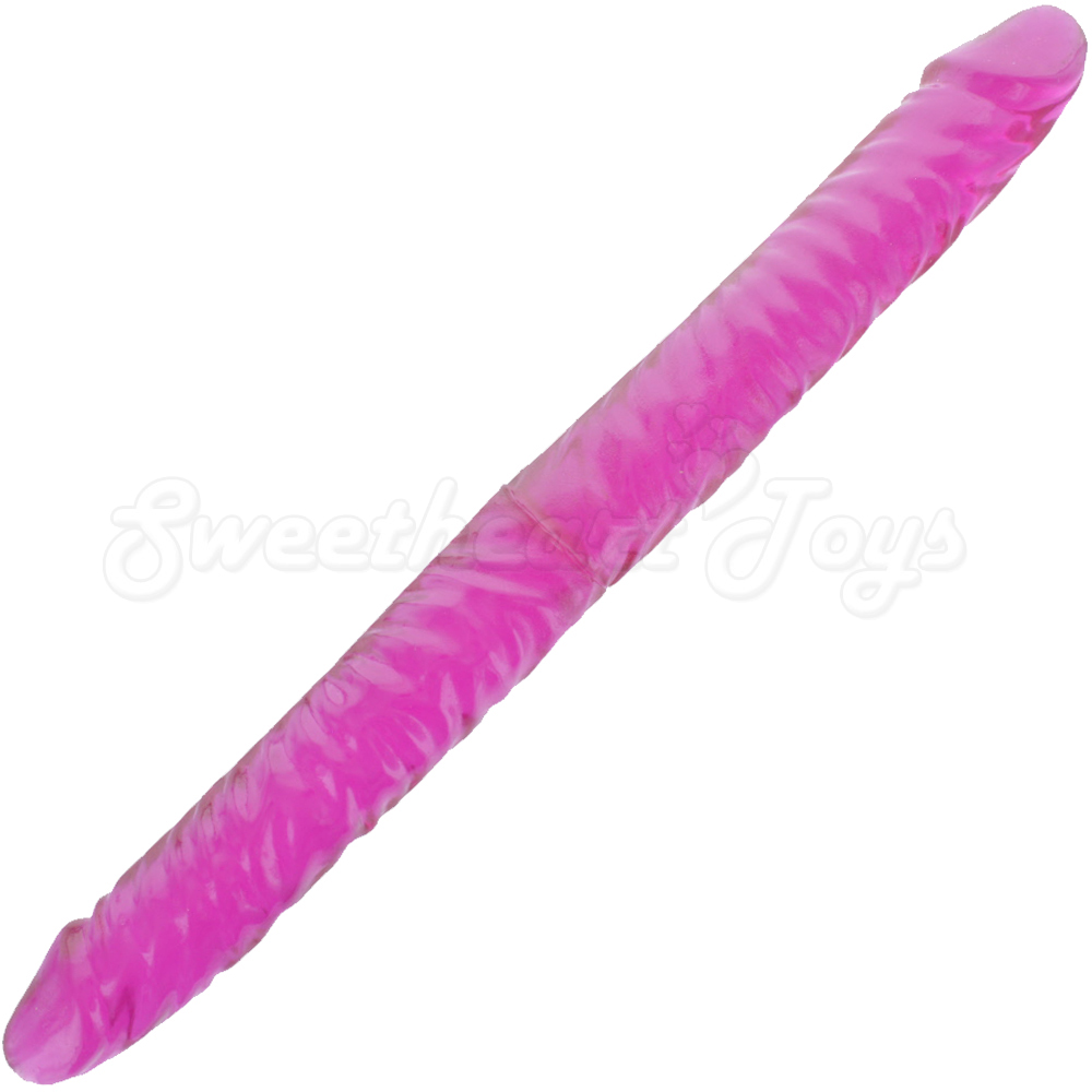 Jelly-Double-Dong-Dildo-Penis-Tip-15-Inch-Waterproof-Butt-Plug-Cock-Sex-Toy-New