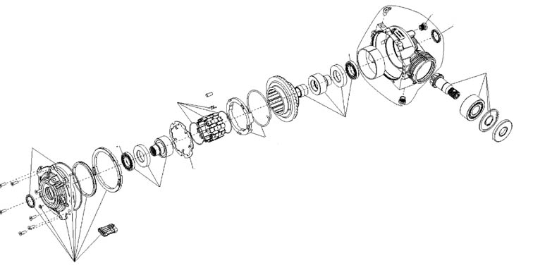 POLARIS FRONT GEARCASE TRANSMISSION DIFFERENTIAL ASSY RANGER RZR ACE