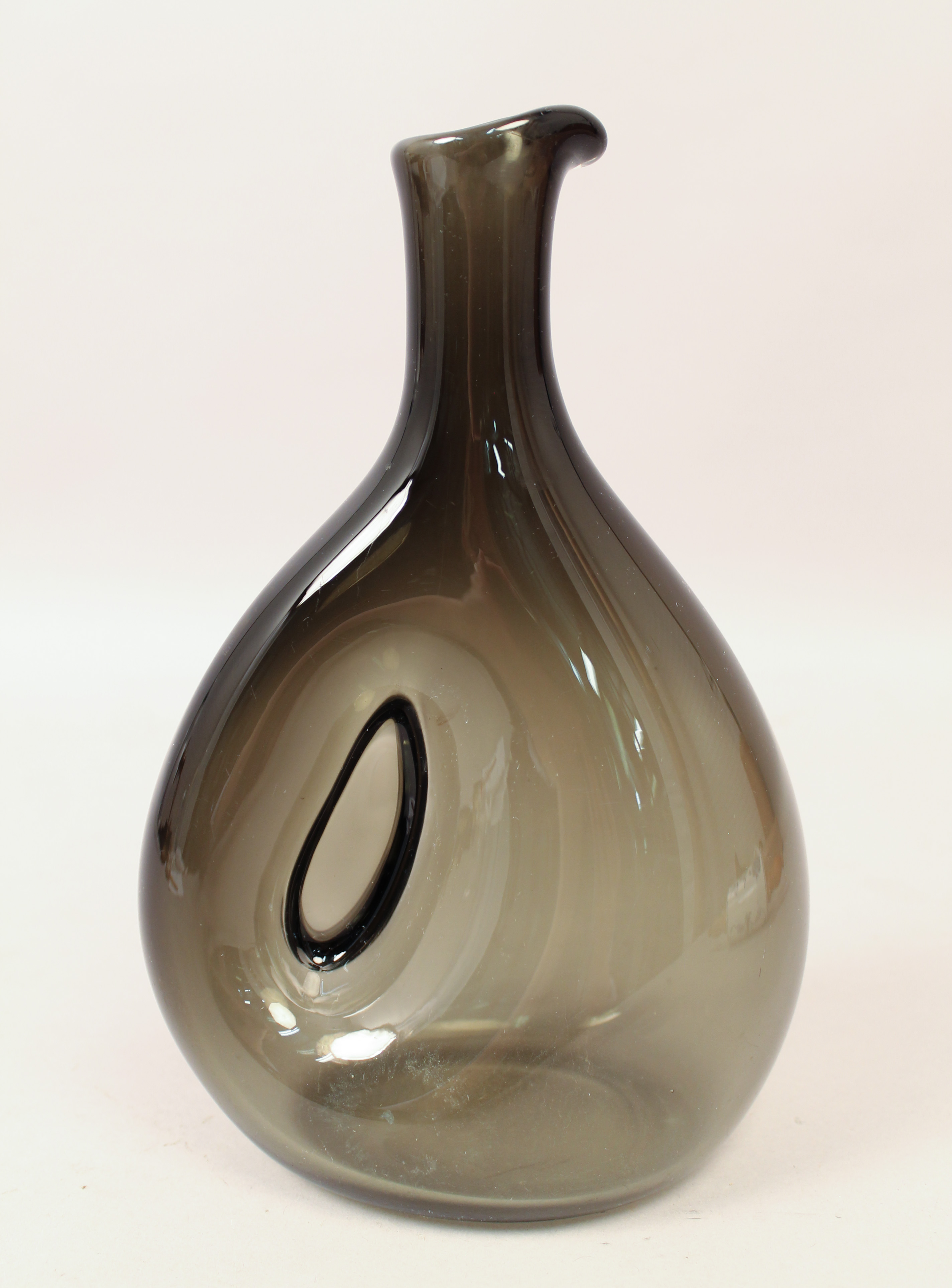 Vintage Abstract Modernist Mid Century Modern Green Art Glass Decanter Pitcher eBay